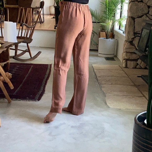 NWOT Silk pants. High waist. - Picture 2 of 5